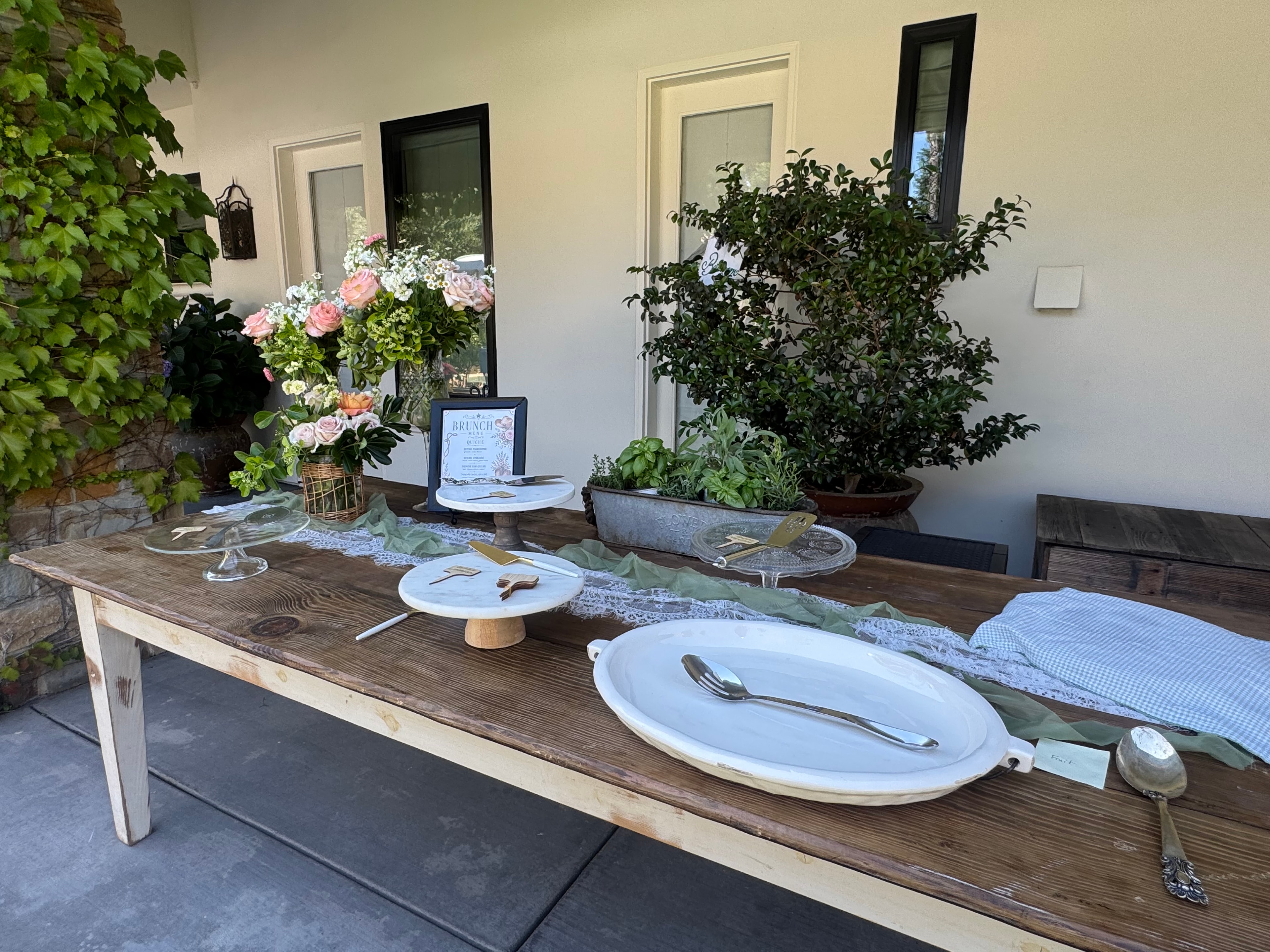 Vintage lounge furniture at an outdoor event